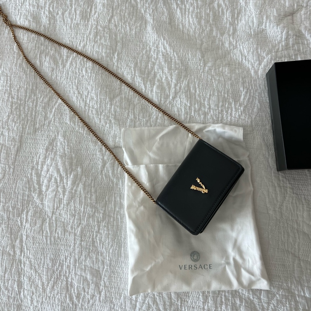 Versace Virtus Mini Leather Bag